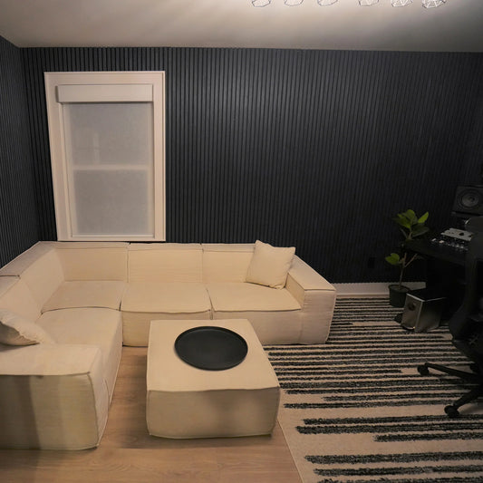 Graphite Oak Acoustic Slat Panels 120"
