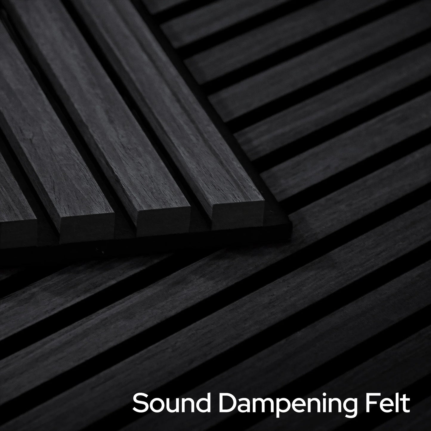 Graphite Oak Acoustic Slat Panels 94.5"
