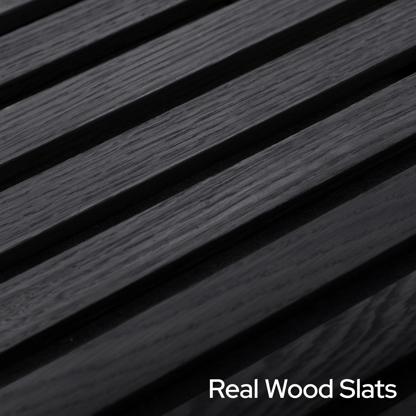 Graphite Oak Acoustic Slat Panels 120"