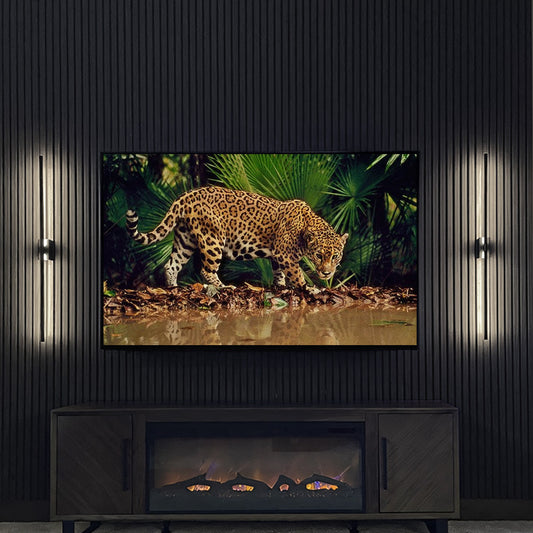 Graphite Oak Acoustic Slat Panels 120"