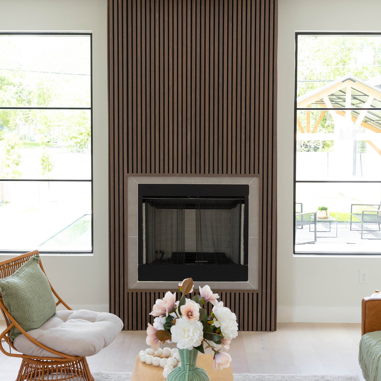 Toasted Walnut Acoustic Slat Panels 94.5"