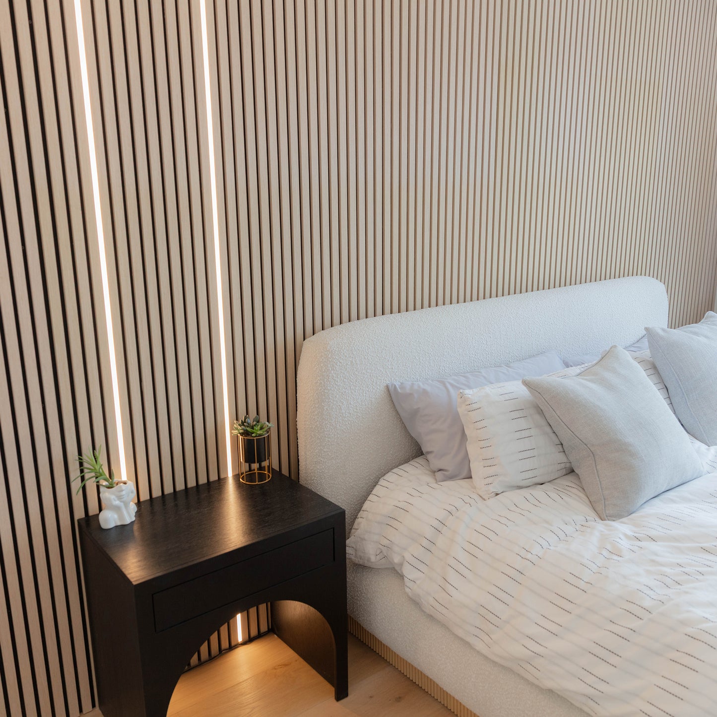 Parchment Oak Acoustic Slat Panels 120"