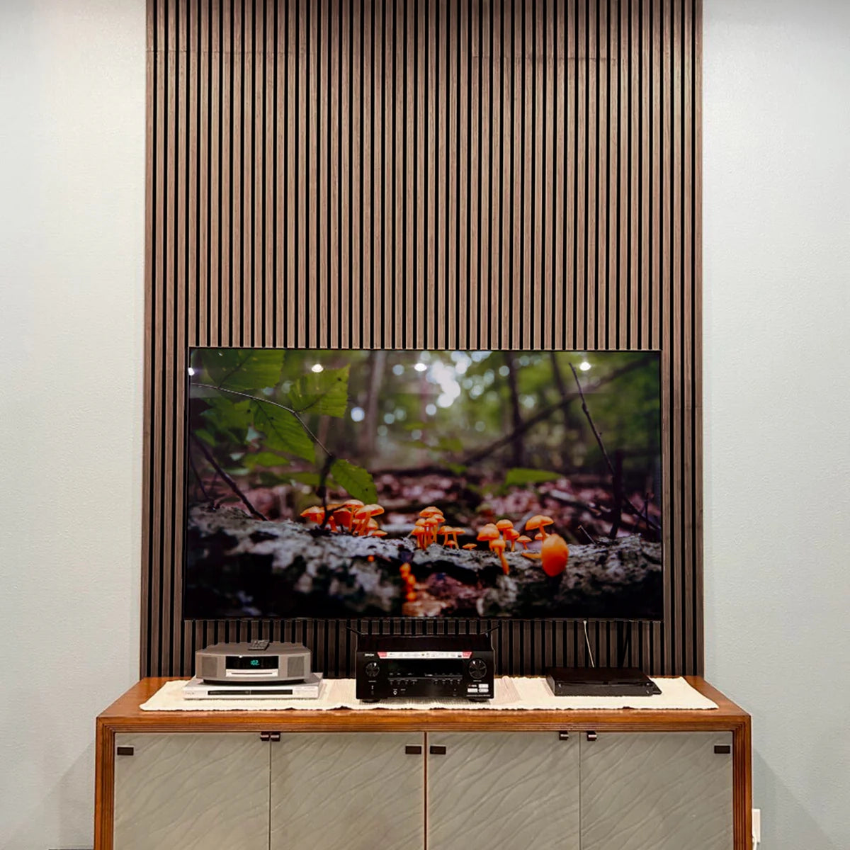 Leather Oak Acoustic Slat Panels 94.5"