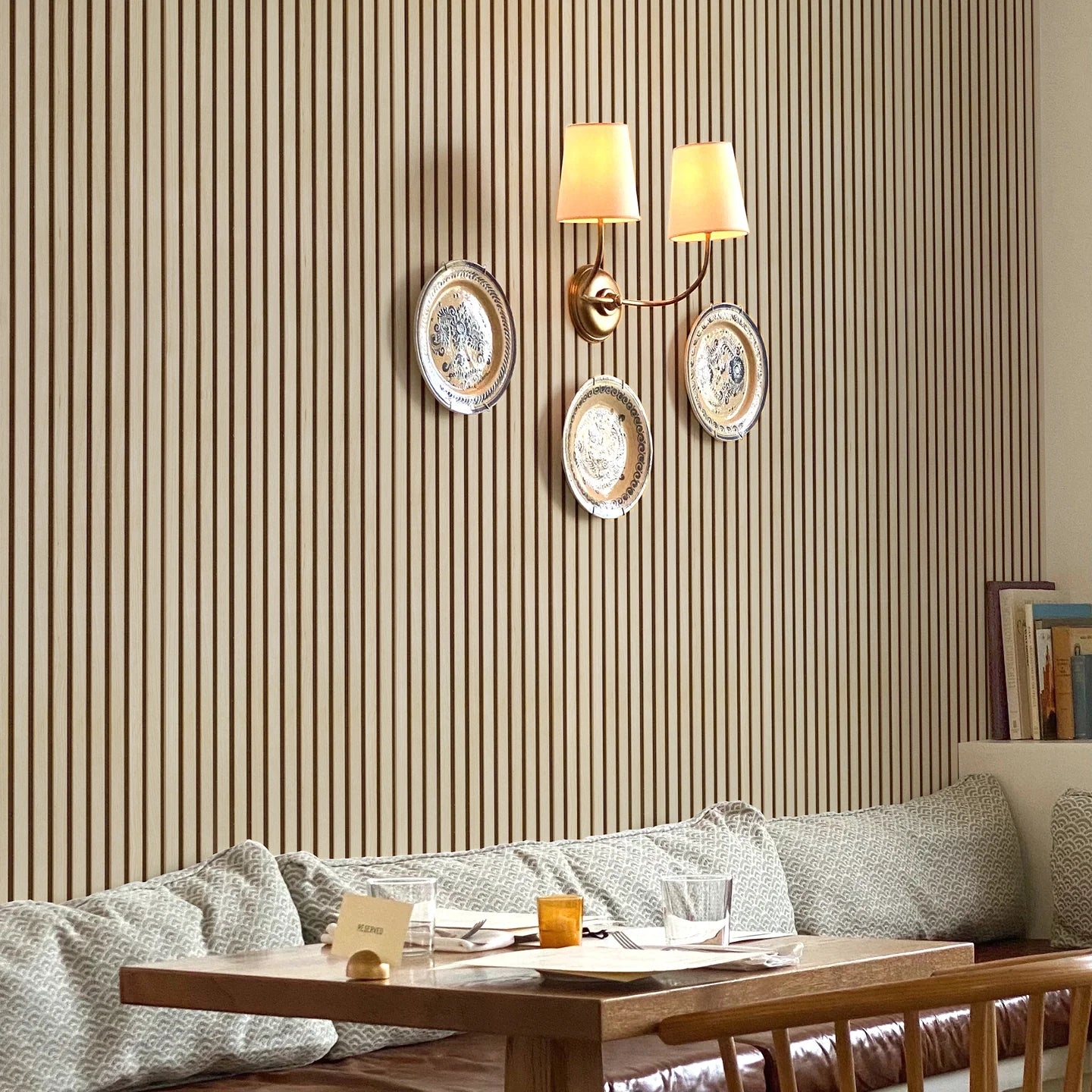 Raw Natural Oak Acoustic Slat Panels 120"