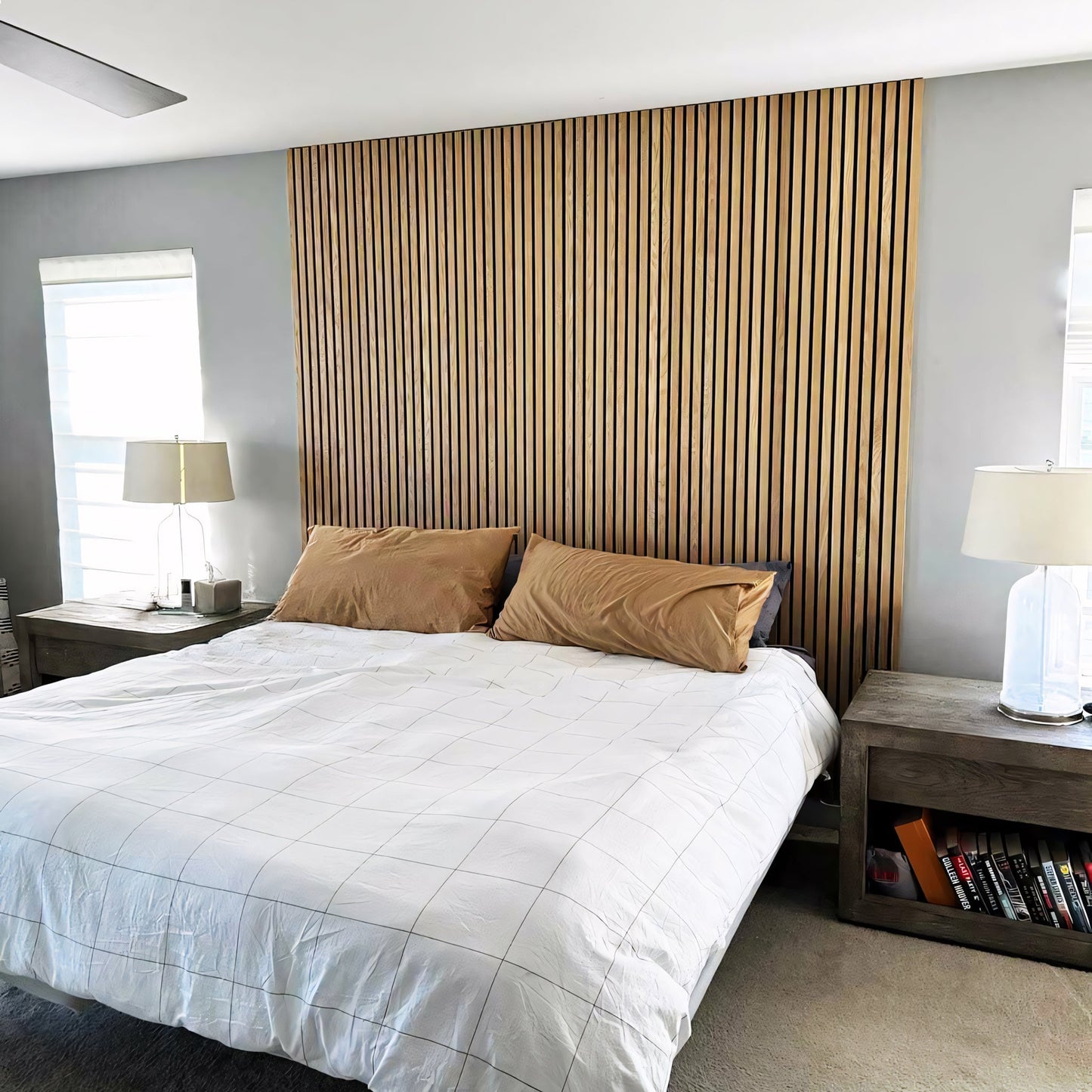 Natural Oak Acoustic Slat Panels 120"