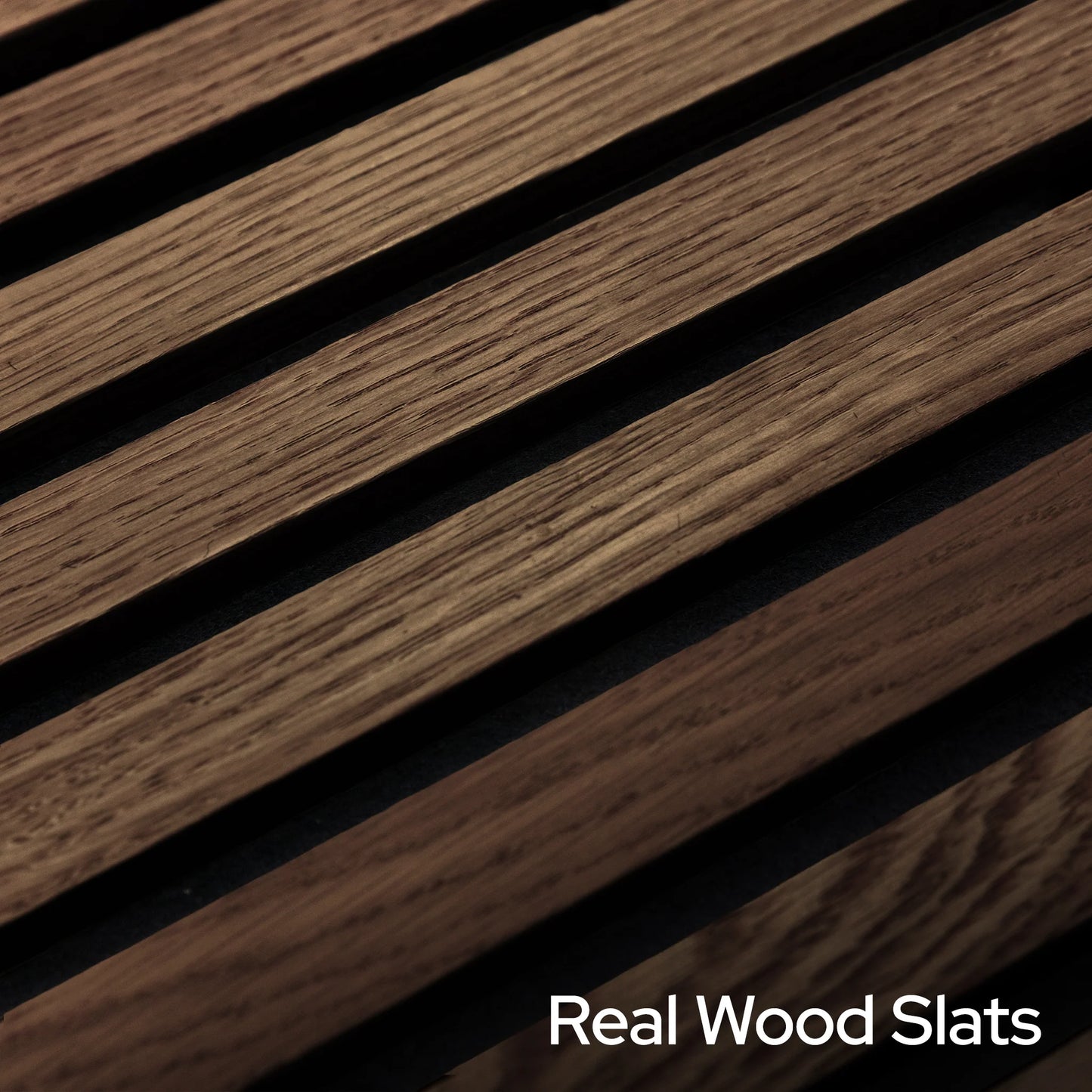 Natural Walnut Acoustic Slat Panels 120"