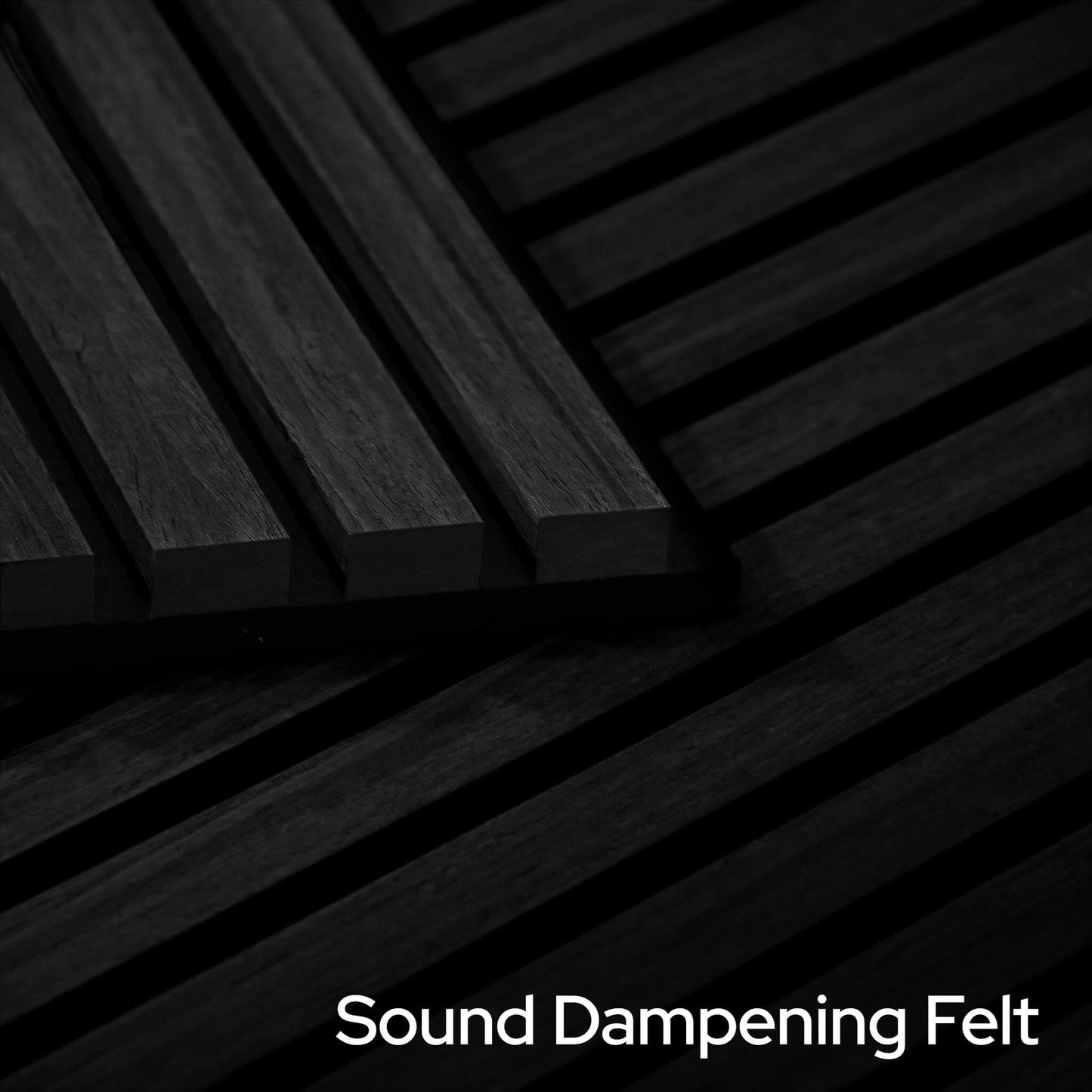 Noir White Oak Acoustic Slat Panels 120"