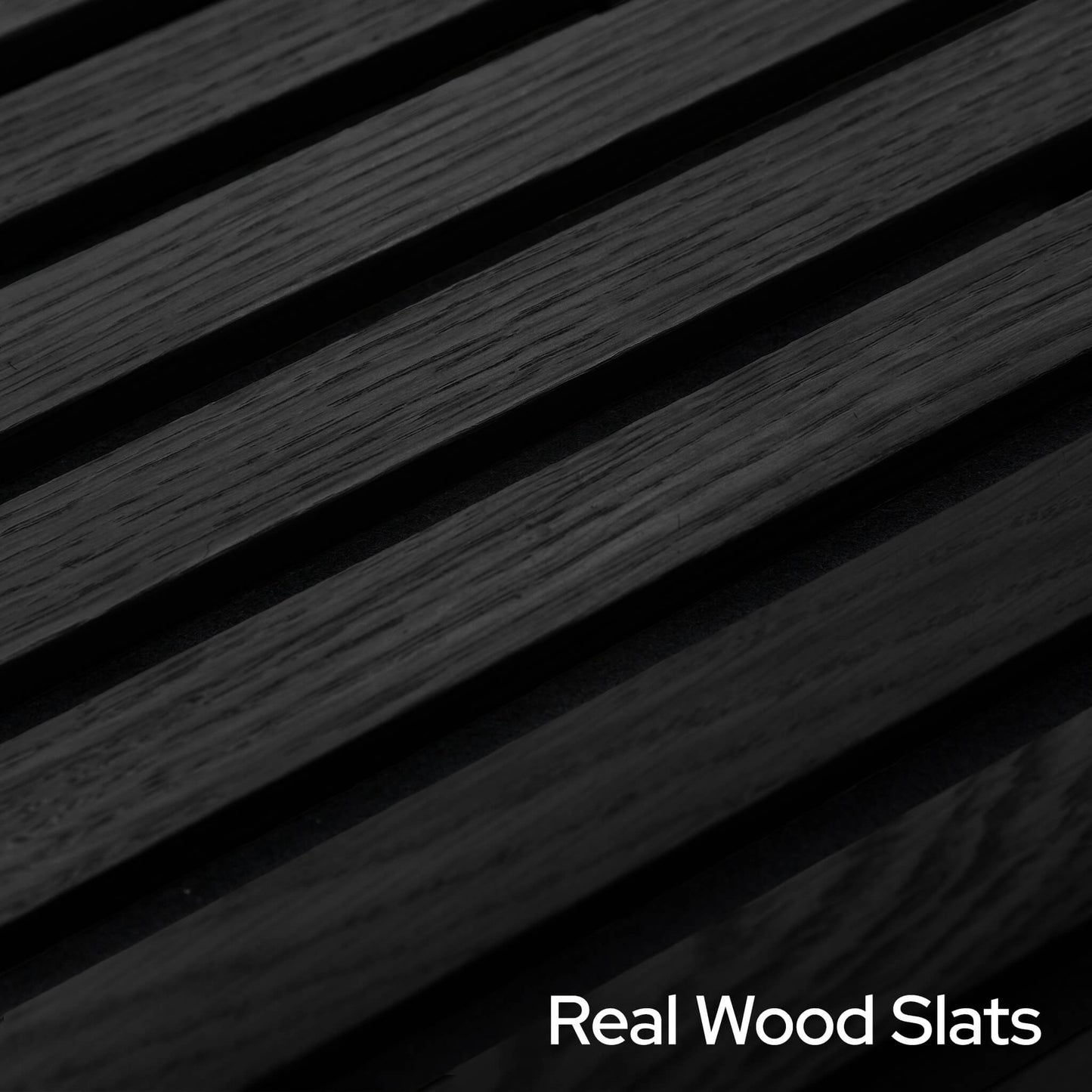 Noir White Oak Acoustic Slat Panels 120"