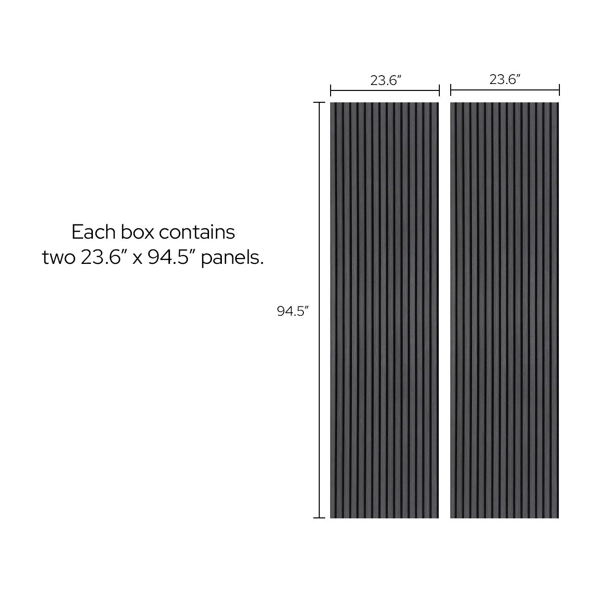 Pebble White Oak Acoustic Slat Panels 94.5"