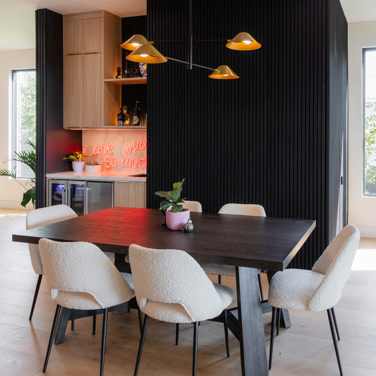 Noir White Oak Acoustic Slat Panels 120"
