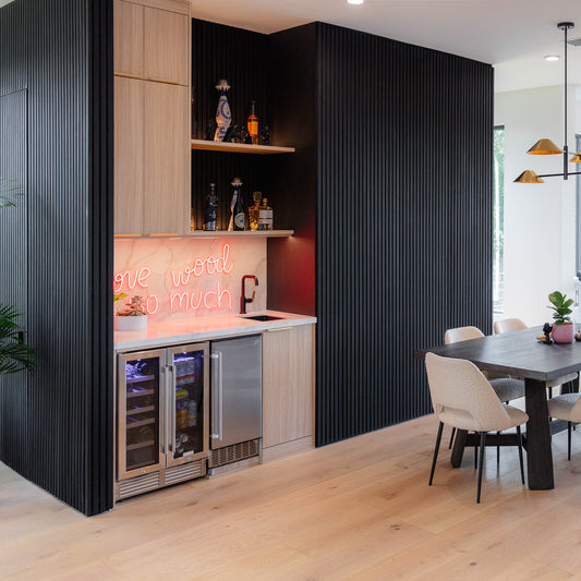 Noir White Oak Acoustic Slat Panels 94.5"