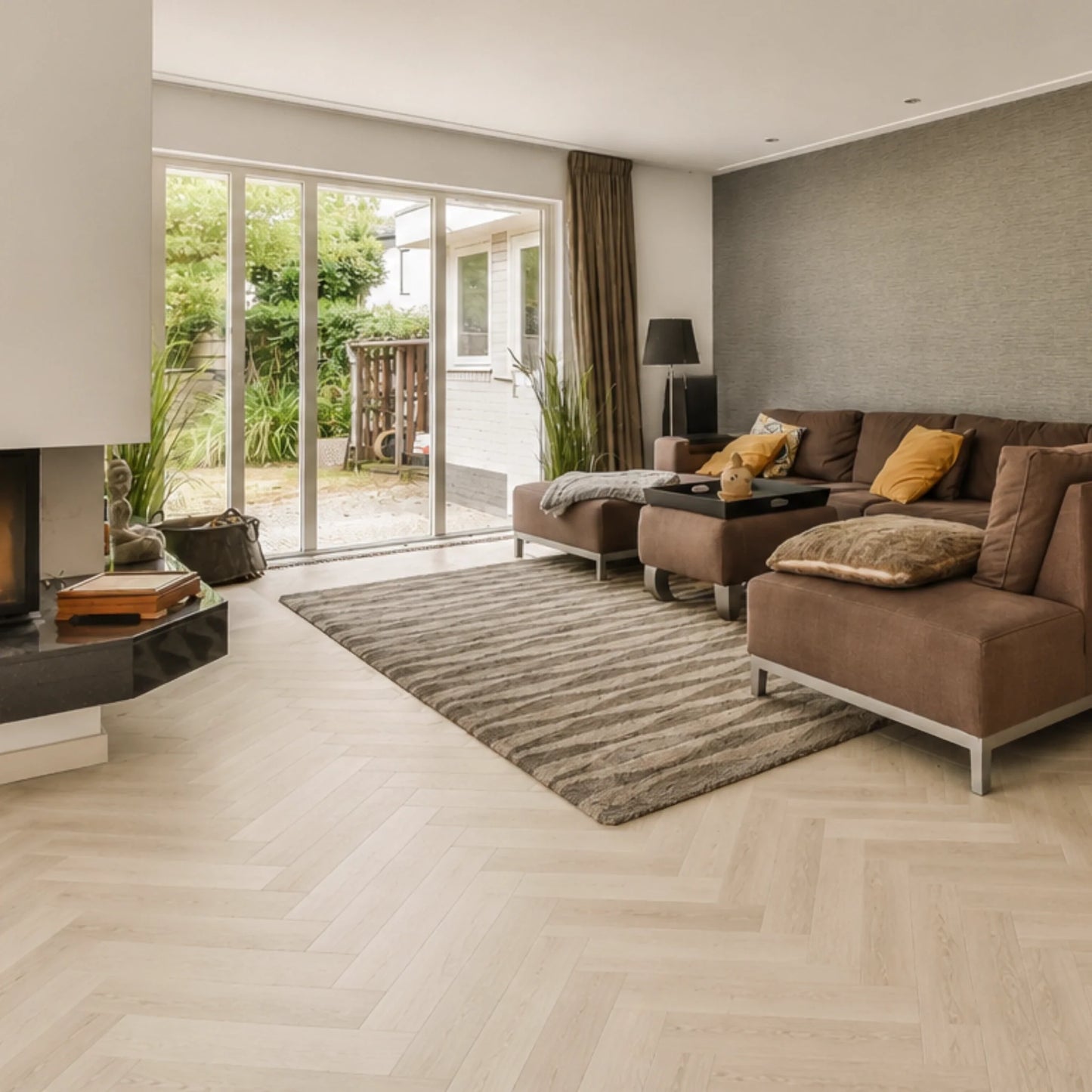 Unfinished Herringbone White Oak