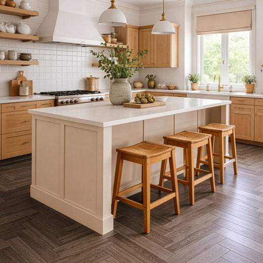 Sepia Herringbone White Oak