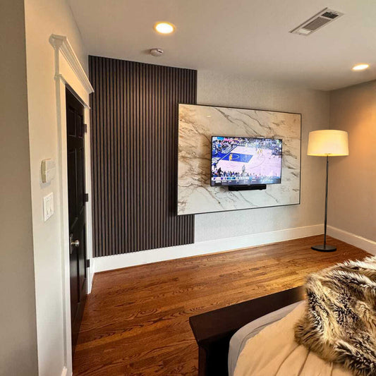 AFD Dark Walnut Acoustic Slat Panels 108.2"