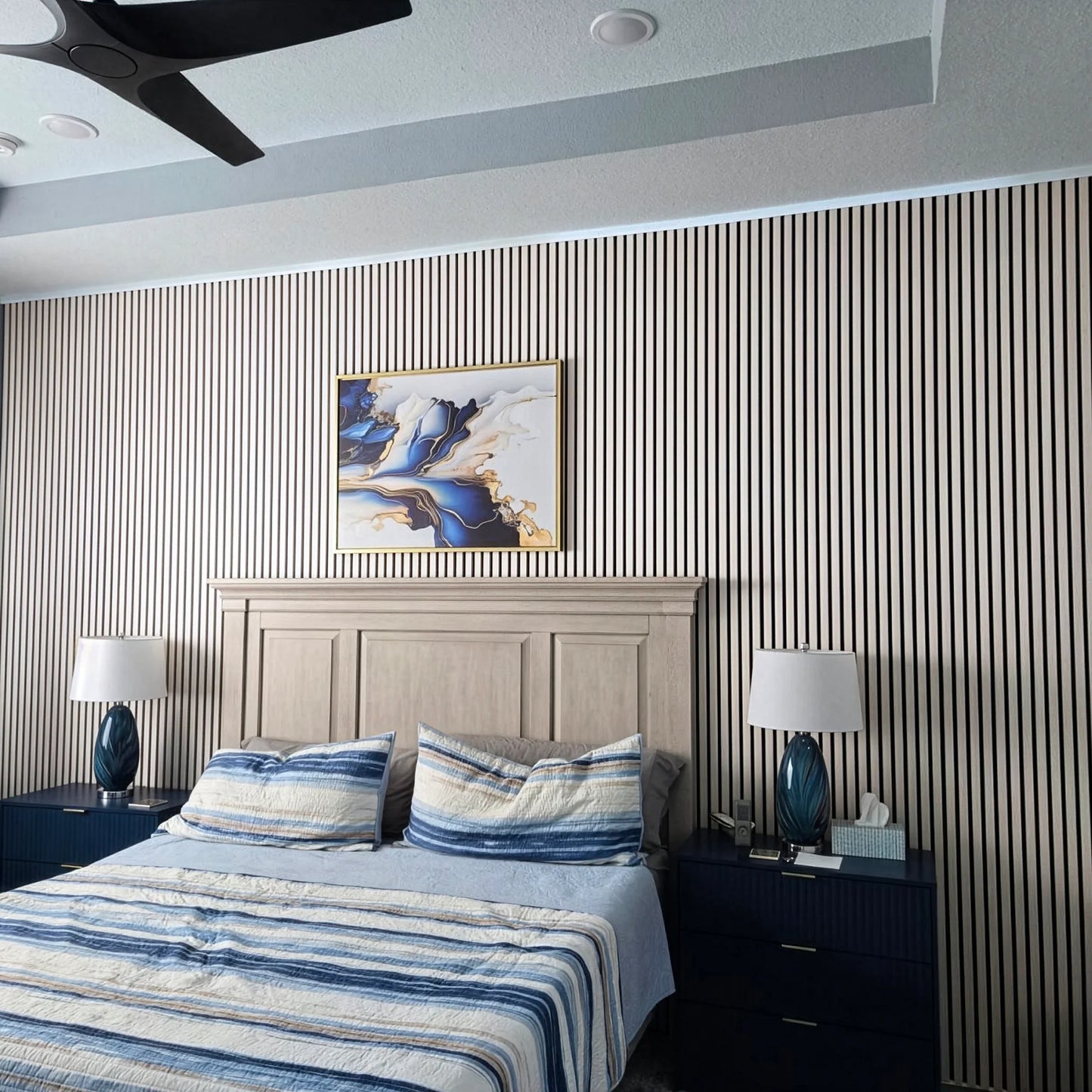 Beachfront Oak Acoustic Slat Panels 120"
