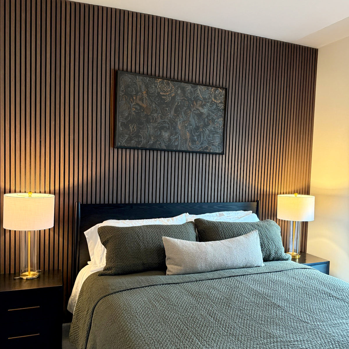 Toasted Walnut Acoustic Slat Panels 94.5"