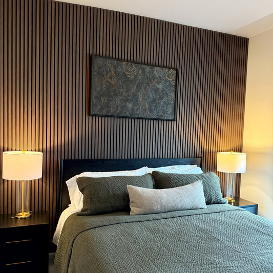 Toasted Walnut Acoustic Slat Panels 94.5"