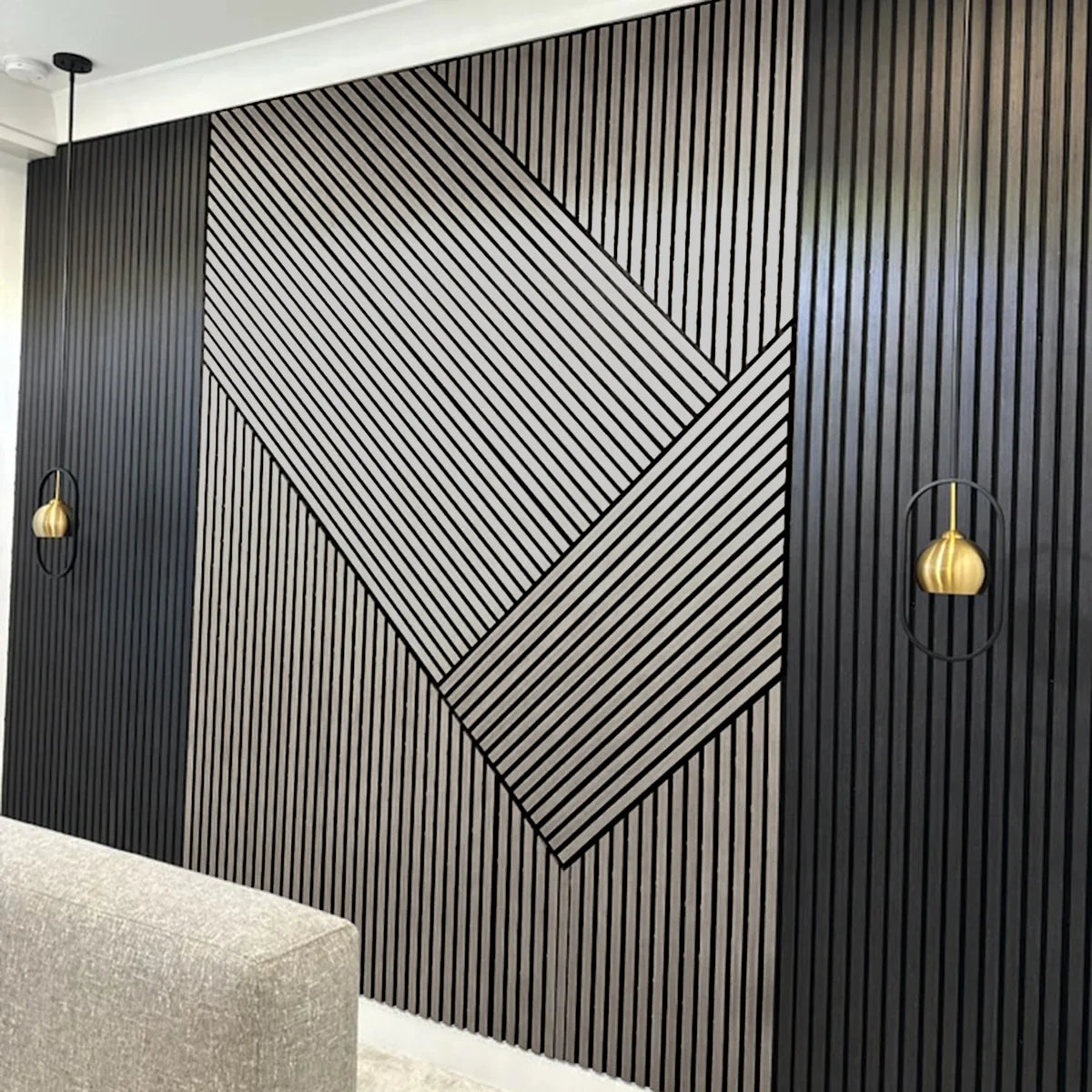 AFD Dusty Grey Oak Acoustic Slat Panels 108.2"
