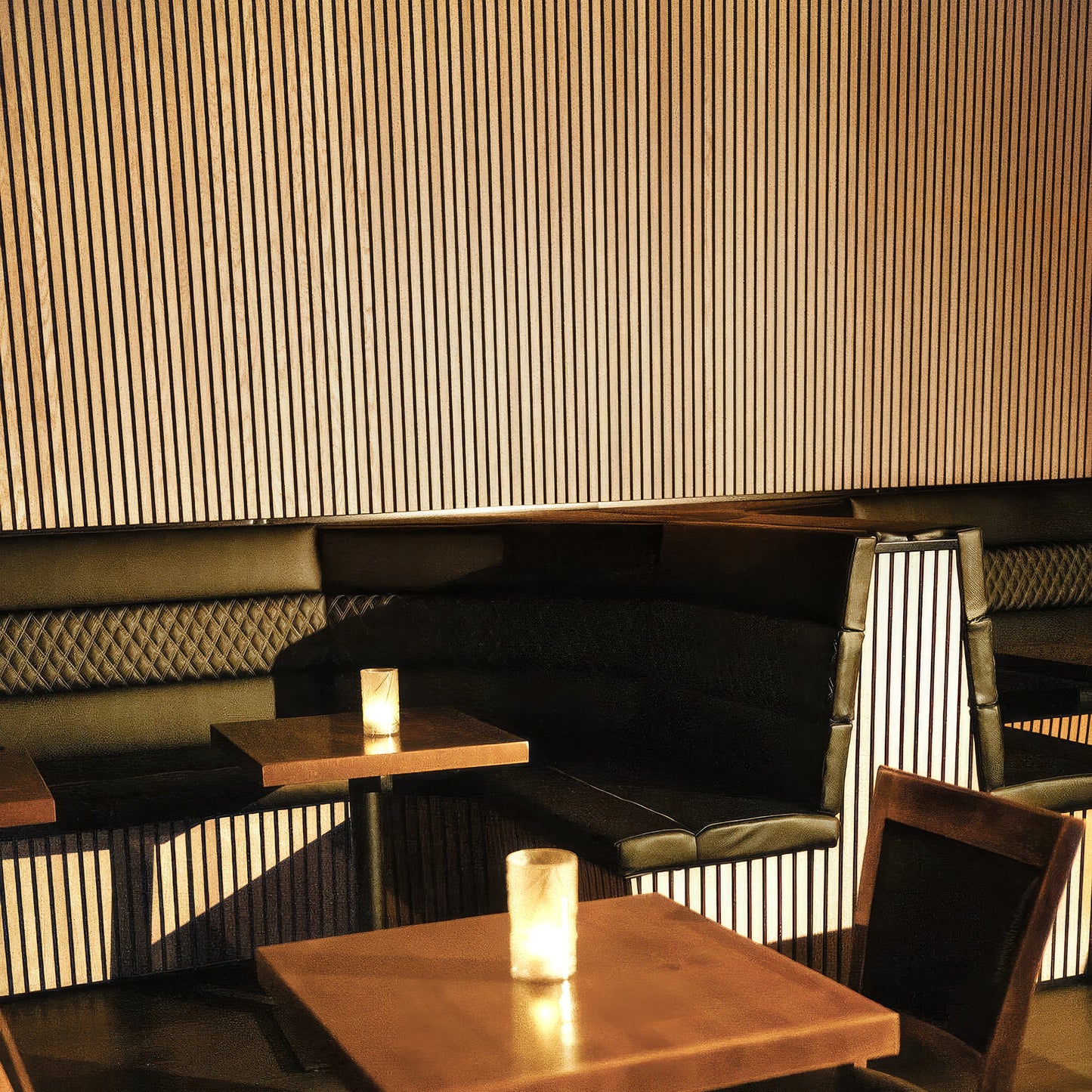 Natural Oak Acoustic Slat Panels 120"
