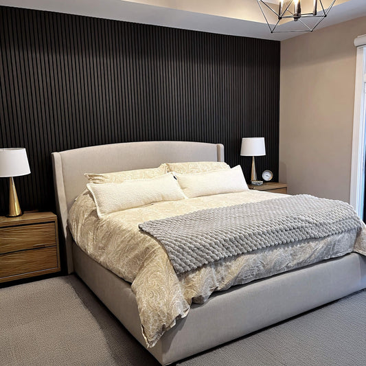 Noir White Oak Acoustic Slat Panels 120"